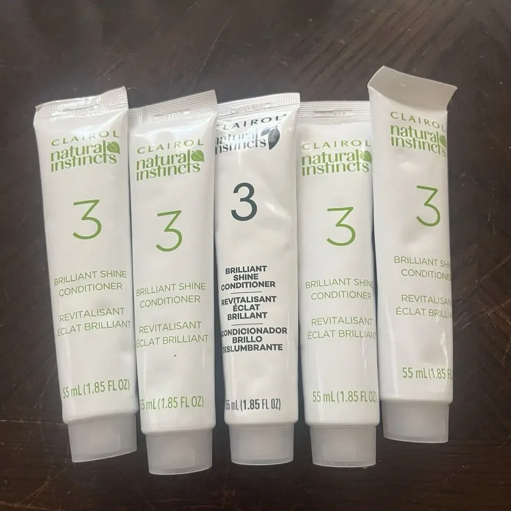 (5) Clairol Natural Instincts 3 Brilliant Shine Conditioner 1.85Fl Oz Each - New